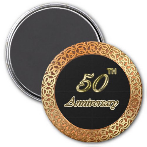 Gold 50th Anniversary Magnet