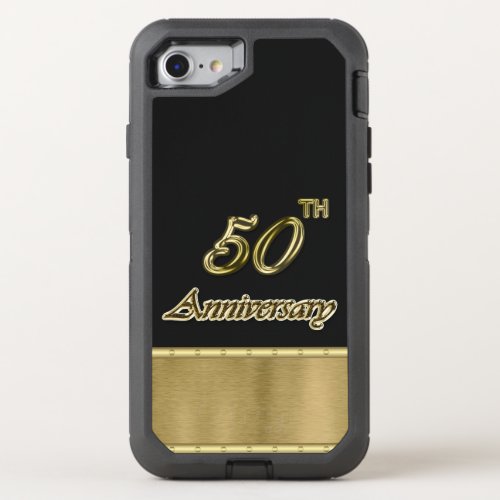 Gold 50th Anniversary OtterBox Defender iPhone SE87 Case