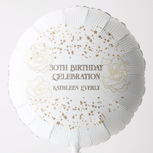 Gold 50th Birthday Celebration Balloon