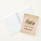 Gold 50th Birthday Guestbook Confetti Blush Pink