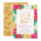 Gold 50th Birthday Luau Party Invitations