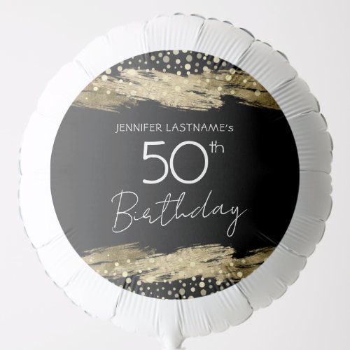Gold 50th Birthday Party Balloon