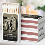 Gold 50th Birthday Party Matchboxes<br><div class="desc">50th Birthday Faux Gold Matchbox Favor. Celebrate fifty years in style with this bold, contemporary matchbox design. A large black “50” anchors the top, layered with a handwritten script-style white “Fifty” for a modern, eye-catching look. The bottom area includes space to add the birthday person’s name, the date, or a...</div>