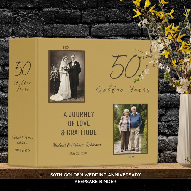 Gold 50th Golden Anniversary Keepsake Binder  (Creator Uploaded)