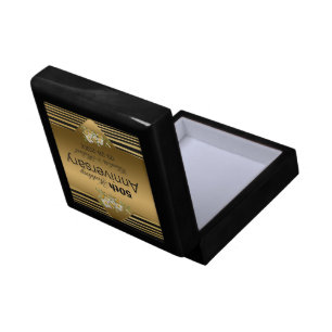 Gold 50th Wedding Anniversary Gift Box