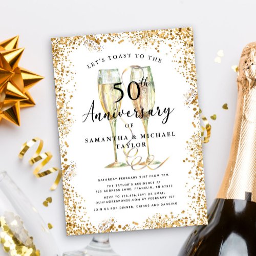 Gold 50th Wedding Anniversary