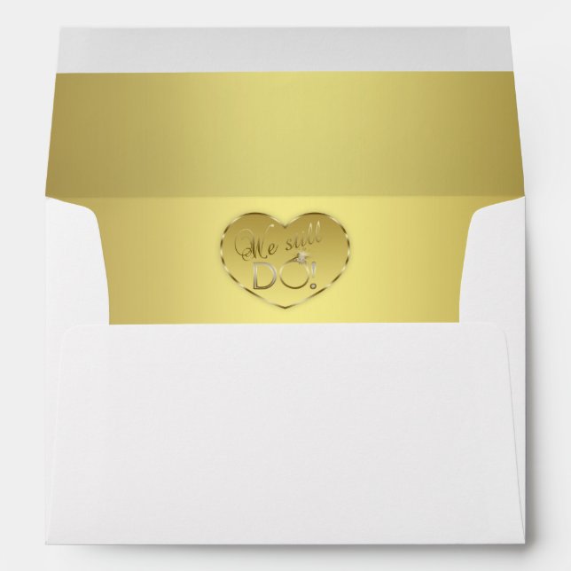 Gold 50th Wedding Anniversary We still DO Envelope (Back (Bottom))