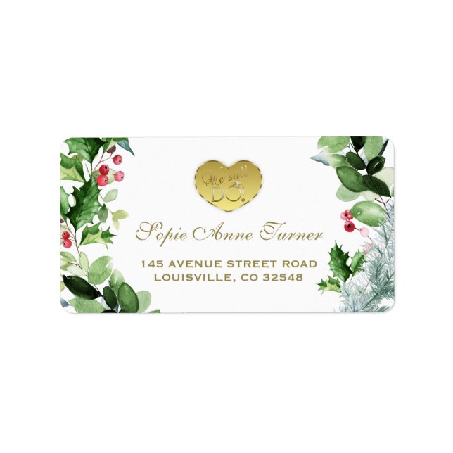 Gold 50th Wedding Anniversary We still DO Label (Front)