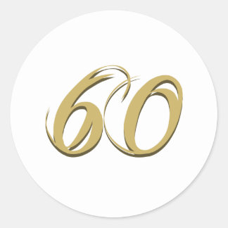 60th Birthday Stickers | Zazzle