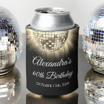 Gold 60th Birthday Party 70's Disco Ball Can Cooler<br><div class="desc">Elevate your 60th birthday celebration with our Gold 70's Disco Ball Can Cooler, designed to add a pop of color and retro flair to your party. This can cooler is the perfect complement to a disco-themed bash or any event where you want to infuse a touch of '70s nostalgia. In...</div>