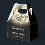 Gold 60th Birthday Party 70's Disco Ball Favor Boxes<br><div class="desc">Elevate your 60th birthday celebration with our Gold 70's Disco Ball Favor Box, designed to add a pop of color and retro flair to your party. This favor box is the perfect complement to a disco-themed bash or any event where you want to infuse a touch of '70s nostalgia. In...</div>