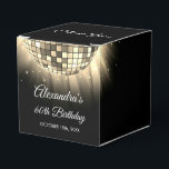 Gold 60th Birthday Party 70's Disco Ball Favor Boxes<br><div class="desc">Make your guests feel like disco stars with our Gold 60th Birthday Party 70's Disco Ball Favor Box. These favor boxes are the perfect way to send your friends and family home with a touch of '70s nostalgia after your milestone birthday celebration. In a lively shade of purple, these favor...</div>