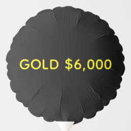 Gold $6,000 Market Celebration Balloon