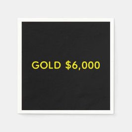Gold $6,000 Market Celebration Napkins