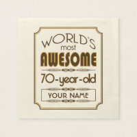 Gold 70th Birthday Celebration World Best Fabulous