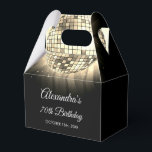 Gold 70th Birthday Party 70's Disco Ball Favor Boxes<br><div class="desc">Elevate your 70th birthday celebration with our Gold 70th Birthday Party 70's Disco Ball Favor Box. This favor box captures the essence of the disco era, making it the perfect choice for a retro-themed bash or any event where you want to infuse a touch of '70s magic. In a radiant...</div>
