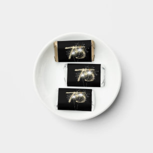 Gold 75th Anniversary Sparklers On Black Hershey's Miniatures
