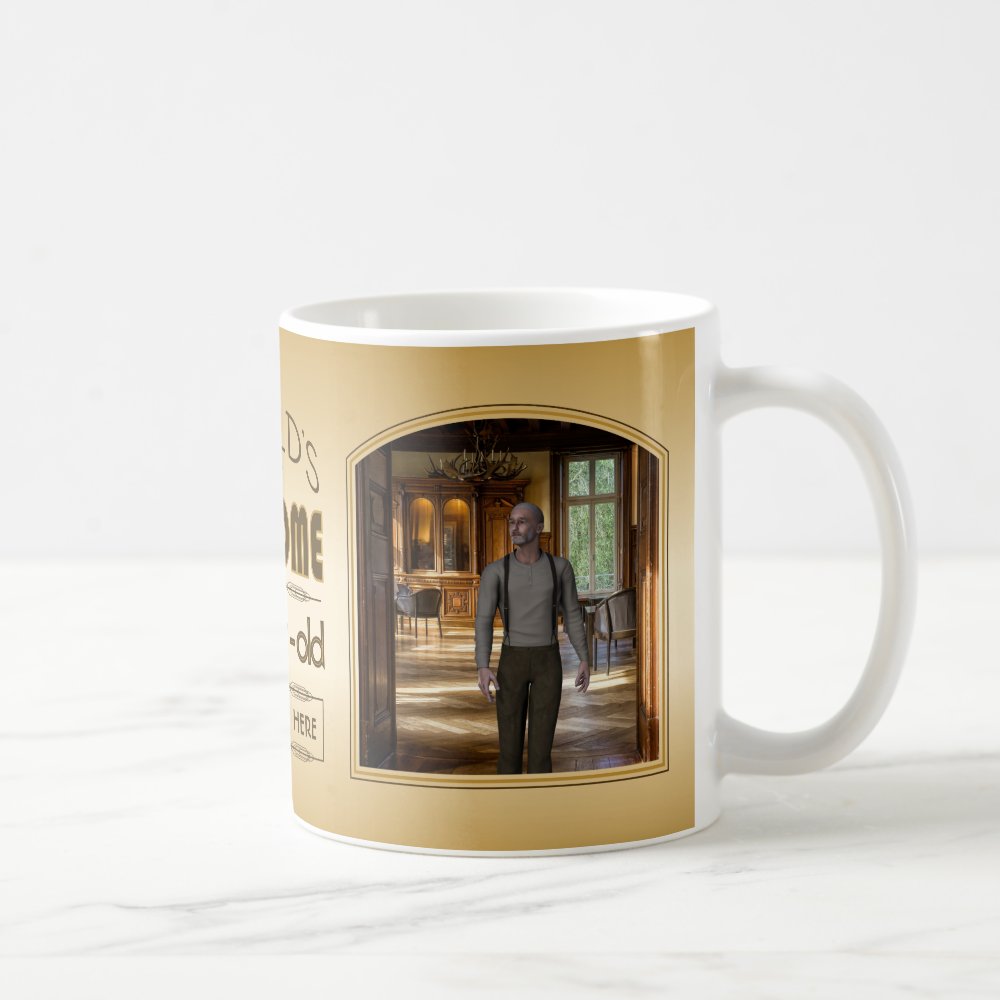 Gold 75th Birthday World’s Best Custom Photo Frame Coffee Mug