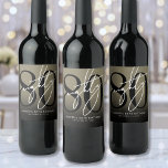 Gold 80th Birthday Party Wine Label<br><div class="desc">Modern Black and White 80th Wine Bottle Label Sticker. Celebrate eighty years in style with this bold and contemporary label design featuring a large black “80” across most of the space, with a handwritten script-style white “Eighty” layered over it for a sleek, minimalist look. At the bottom, there’s room to...</div>