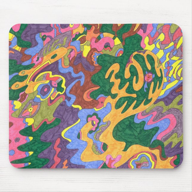 "Gold" Abstract Art Mouse Pad (Front)