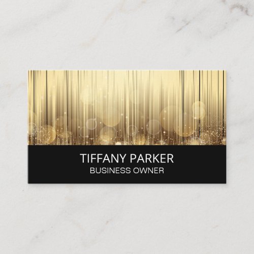 Gold Abstract Background  Bokeh Business Card