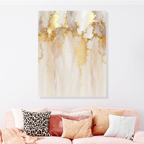 Gold Abstract Luxury Acrylic Wall Art Tile