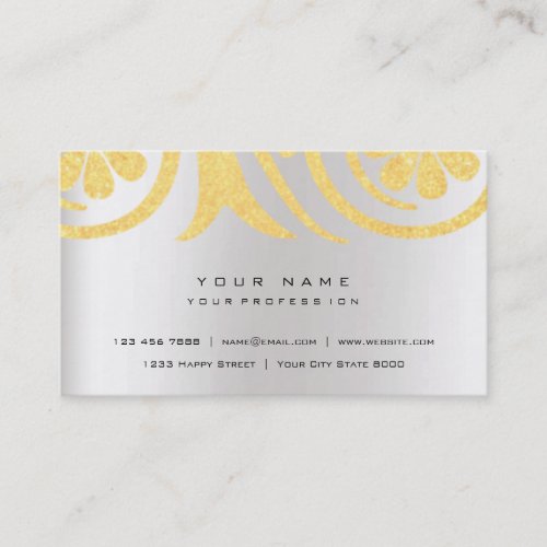 Gold Abstract Ornament Vip Pearly Silver Abstract Business Card