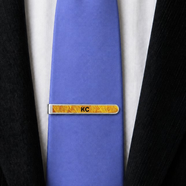 Gold Abstract Pattern Classic Tie Bar (Gold Abstract Pattern Classic Tie Bar)