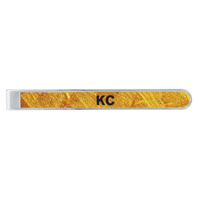 Gold Abstract Pattern Classic Tie Bar (Front)