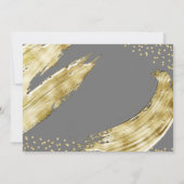 Gold Abstract Photo Collage Sweet 16 Birthday Invitation (Back)