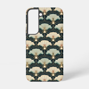 Gold Accented Japanese-inspired Fan Samsung Galaxy S22 Case