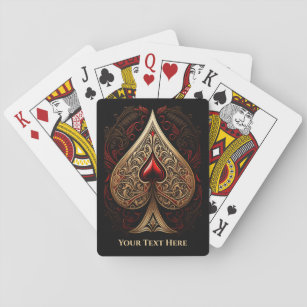 Gold Ace of Spades Custom Playing Cards