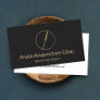 Gold Acupuncturist Needle Logo Business Card