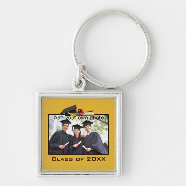 Gold Add your Photo / Year Graduation Keychain (Front)