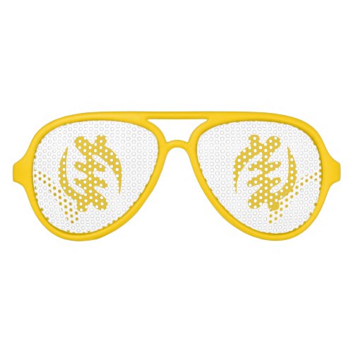 Gold Adinkra Gye Nyame Adult Aviator Sunglasses
