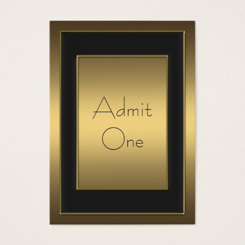 Gold Admission Tickets Event Party Admission Ticke Business Card Templates