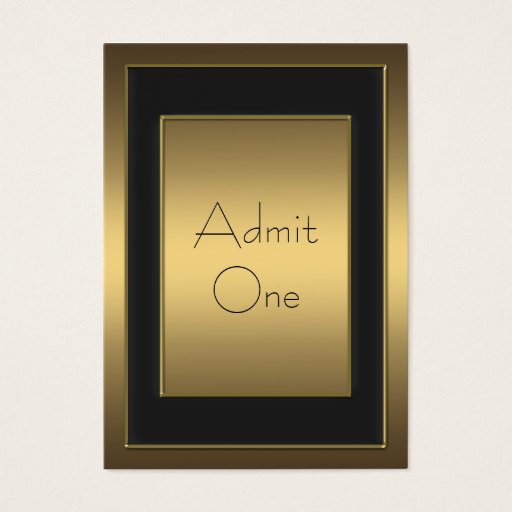 Customizable Gold Admission Tickets Event Party Admission Ticke Business Card Templates