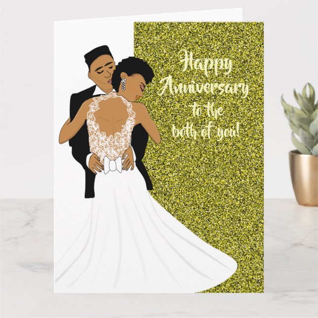 Old English Co. Hochzeitstagskarte Für Ehepartner – Füchse Design Mit Goldfolie, 15x15 Cm