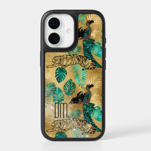 Gold African Queen Tiger Monogram iPhone 17 Case