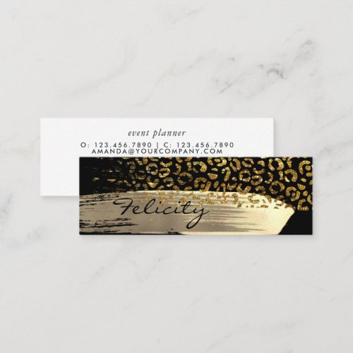 Gold African Skin Brush Strokes Business Card