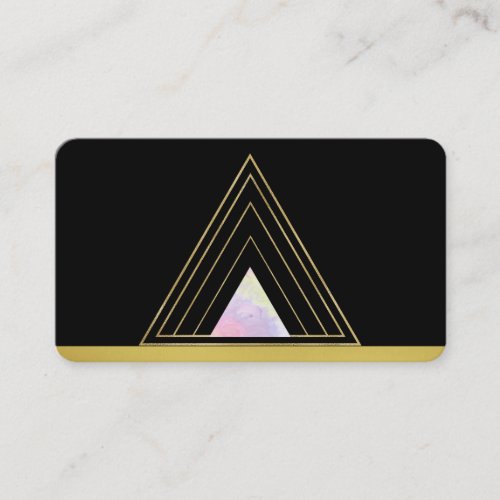  Gold Alchemy Minimal Sacred Geometry Triangle Business Card