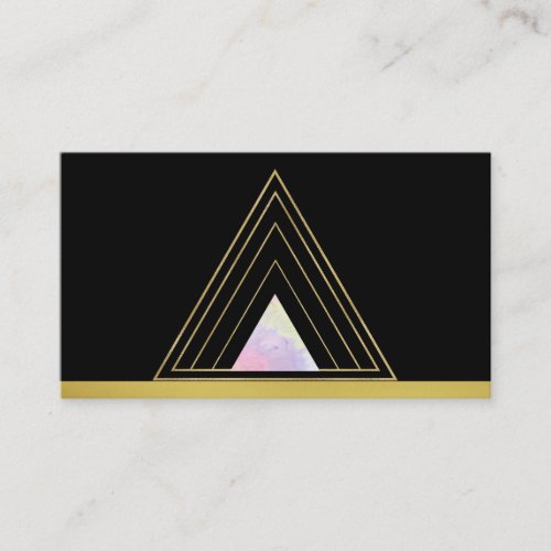   Gold Alchemy Minimal Triangle Sacred Geometry Business Card
