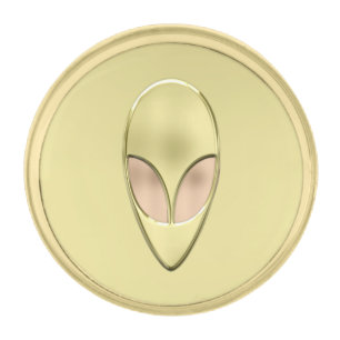 Gold Alien Gold Finish Lapel Pin