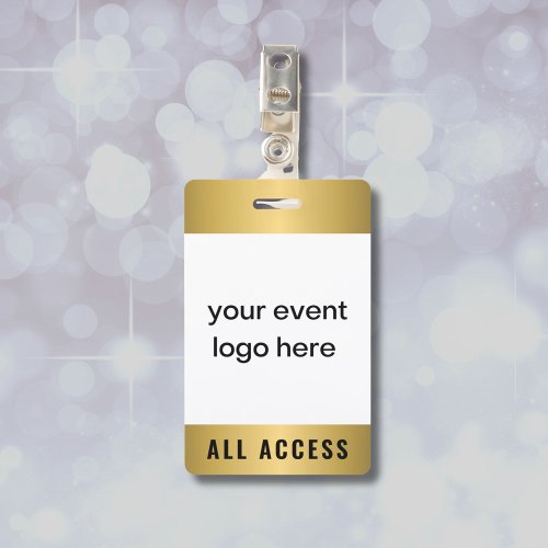 Gold All Access Event Pass Badge