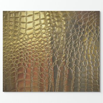 Gold Alligator Exotic Leather Pimp Wrapping Paper by superkalifragilistic at Zazzle