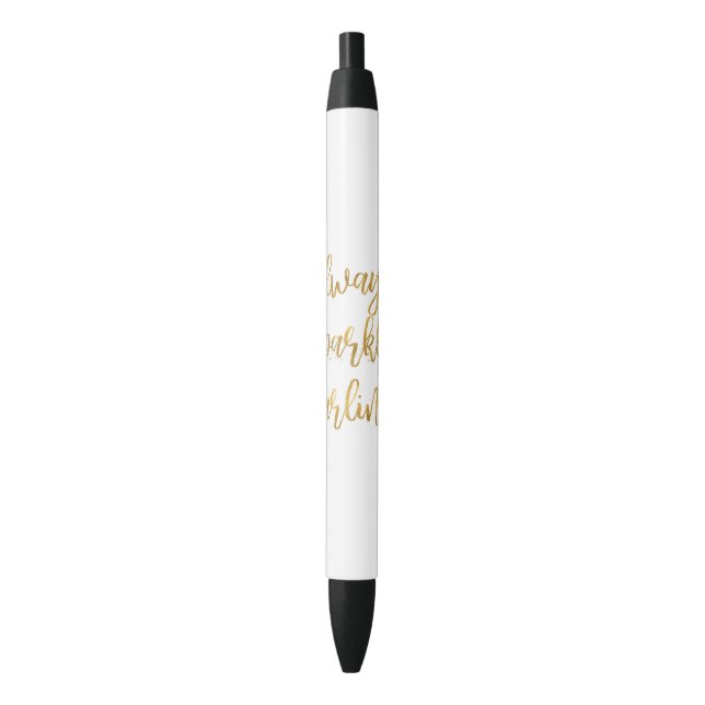 Gold Always Sparkle Darling Pen (Front Vertical)
