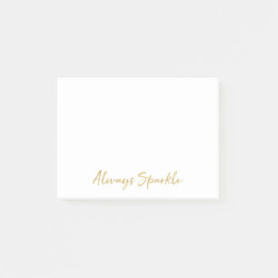 Gold Always Sparkle Post-it Notes