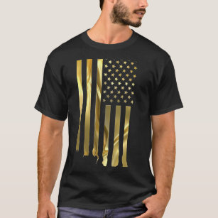 Gold American Flag T-Shirt