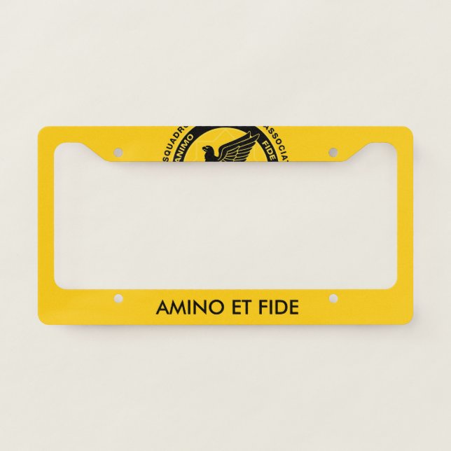 Gold Amino Et Fide License Plate Frame (Front)