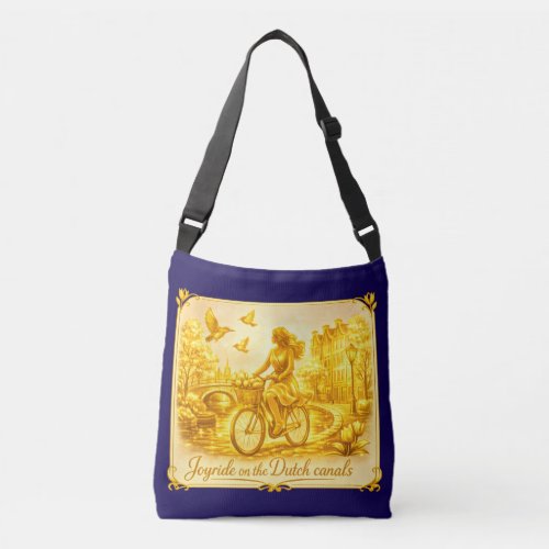 Gold Amsterdam Arched Bridges Charm Crossbody Bag